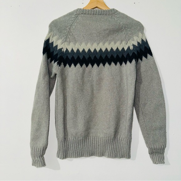 Jean Paul Germain 100% Shetland Wool Sweater (LG) | 100% Laine | Pullover | Gray - Picture 4 of 5